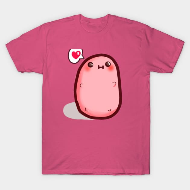 Kawaii Pink Potato T-Shirt by HelpMe